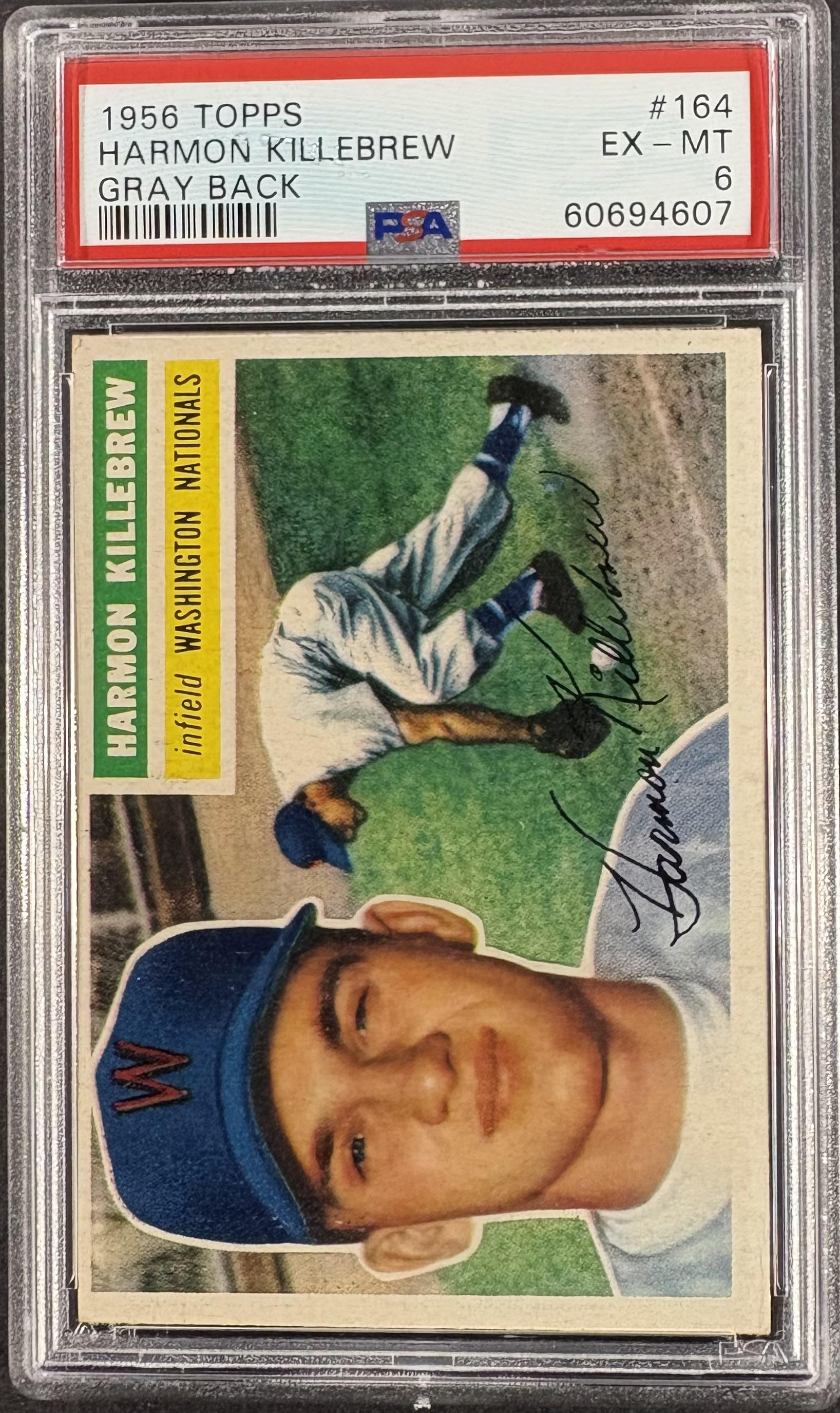 1956 Topps #164 Harmon Killebrew Gray Back PSA 6