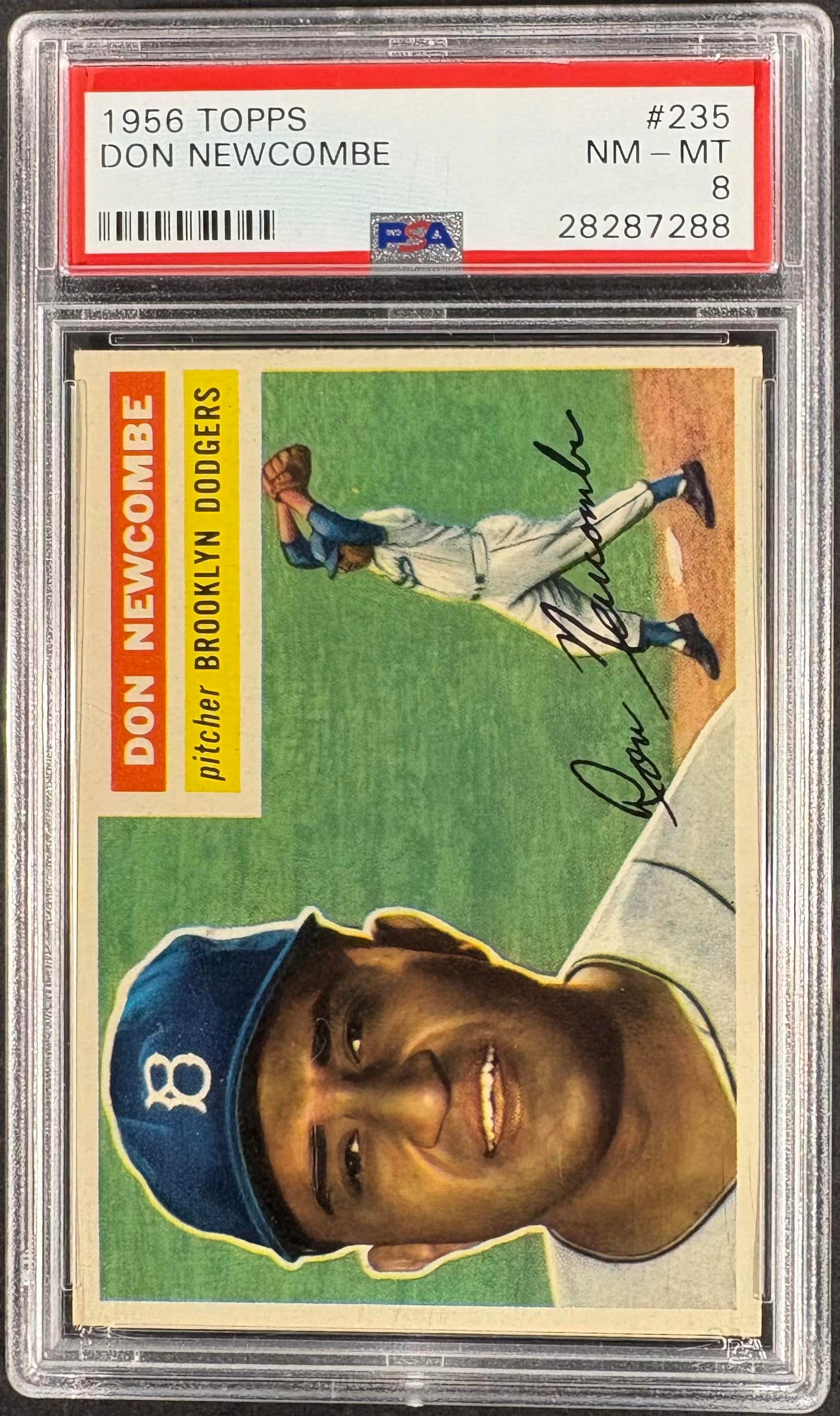 1956 Topps #235 Don Newcombe PSA 8 NM-MT High Grade