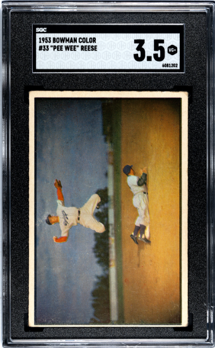 1953 Bowman Color #33 Pee Wee Reese SGC 3.5 VG+