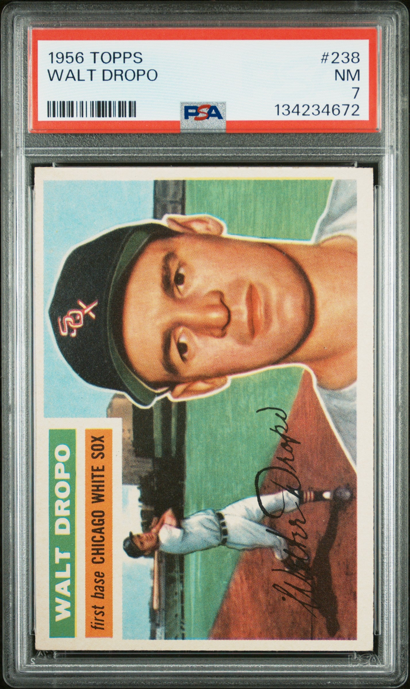 1956 Topps #238 Walt Dropo PSA 7 NM Near Mint New Label