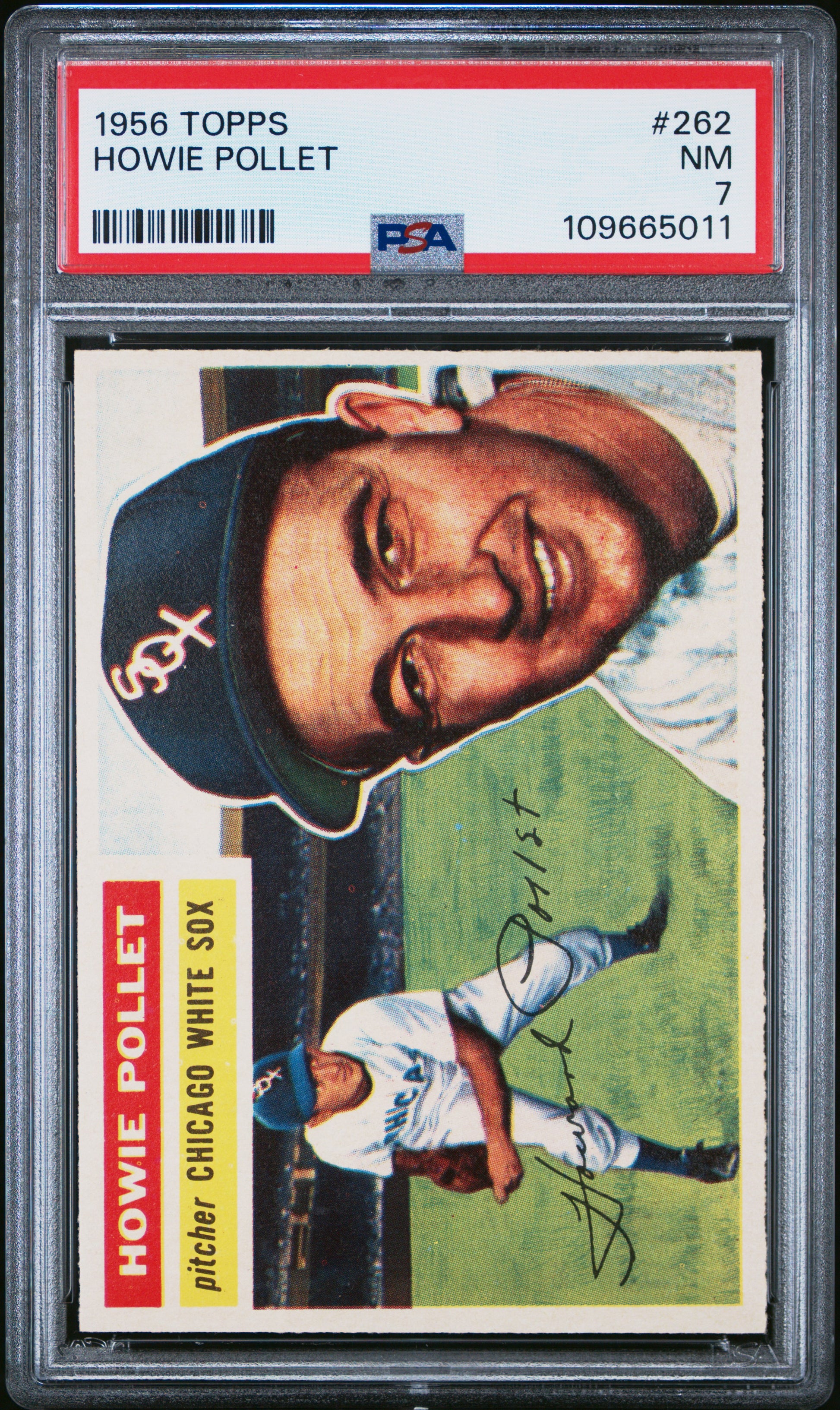 1956 Topps #262 Howie Pollet PSA 7 NM Near Mint New Label