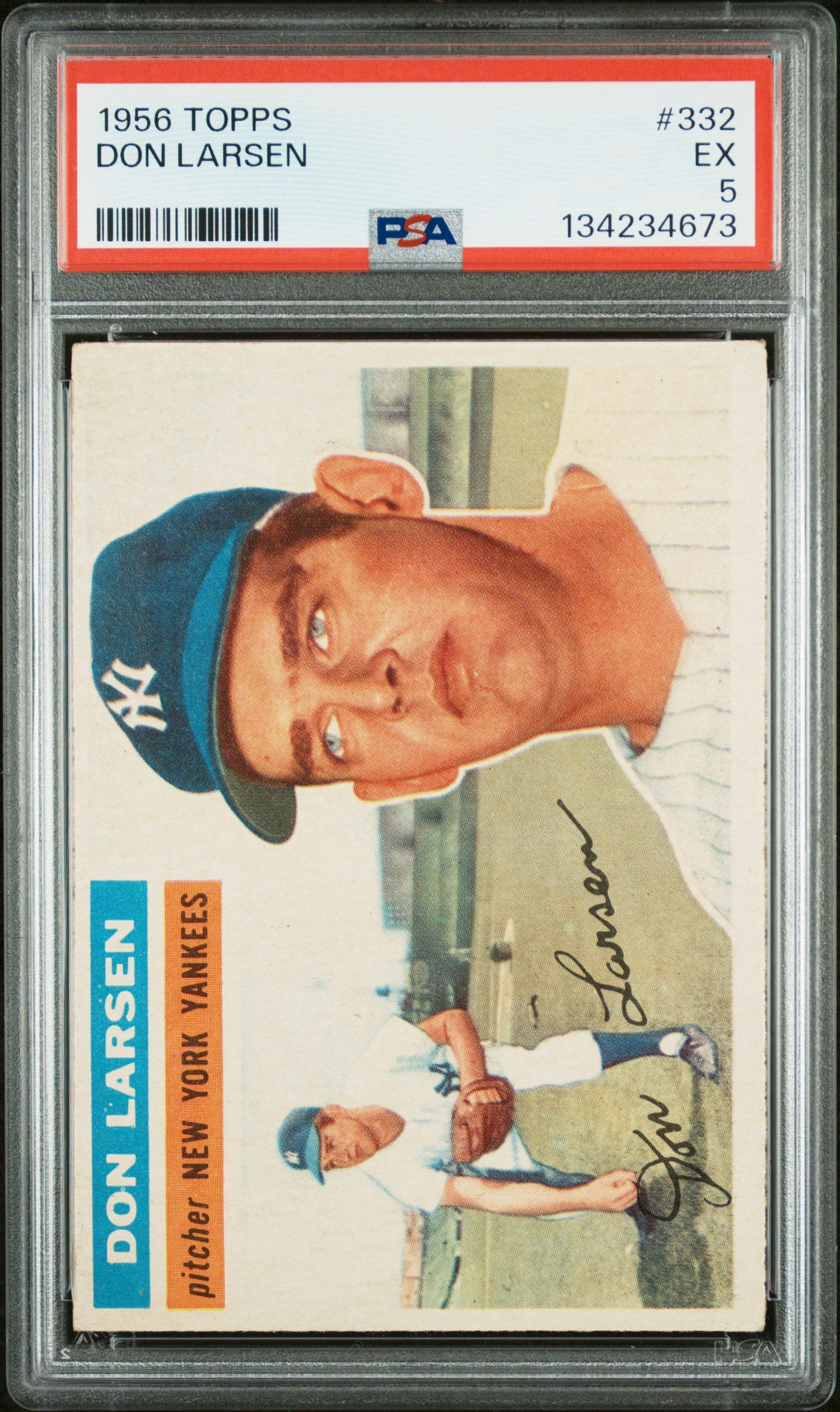 1956 Topps #332 Don Larsen PSA 5 EX New Label
