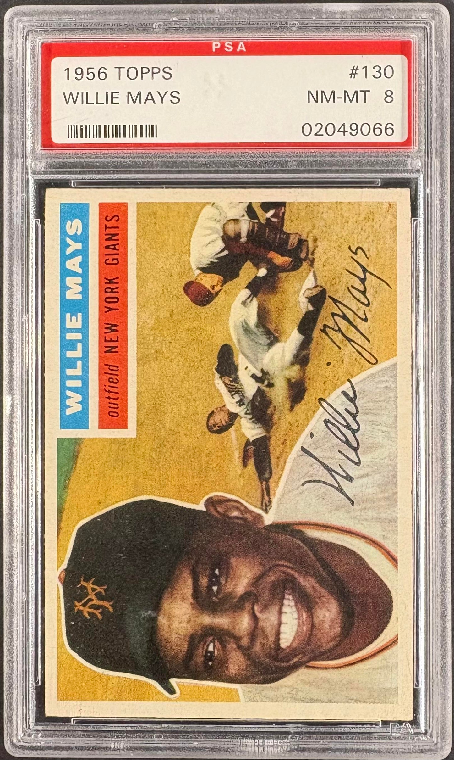 1956 Topps #130 Willie Mays PSA 8 NM-MT High Grade Well Centered