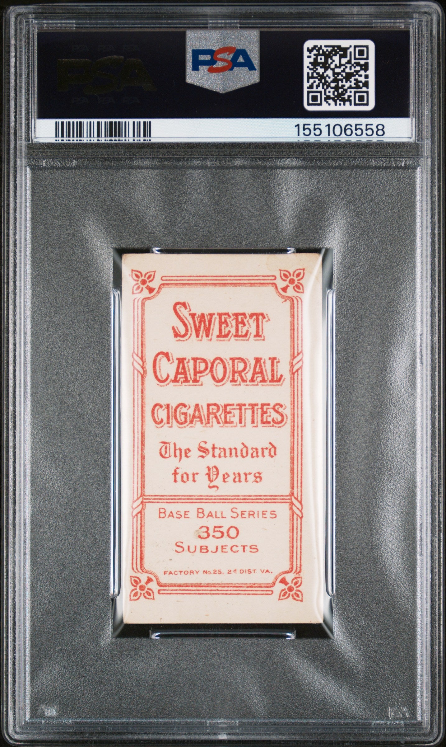 1909-11 T206 Sweet Caporal 350/25 Cy Young Portrait PSA 1.5 New Label