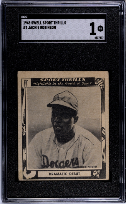 1948 Swell Sport Thrills #3 Jackie Robinson RC Rookie SGC 1