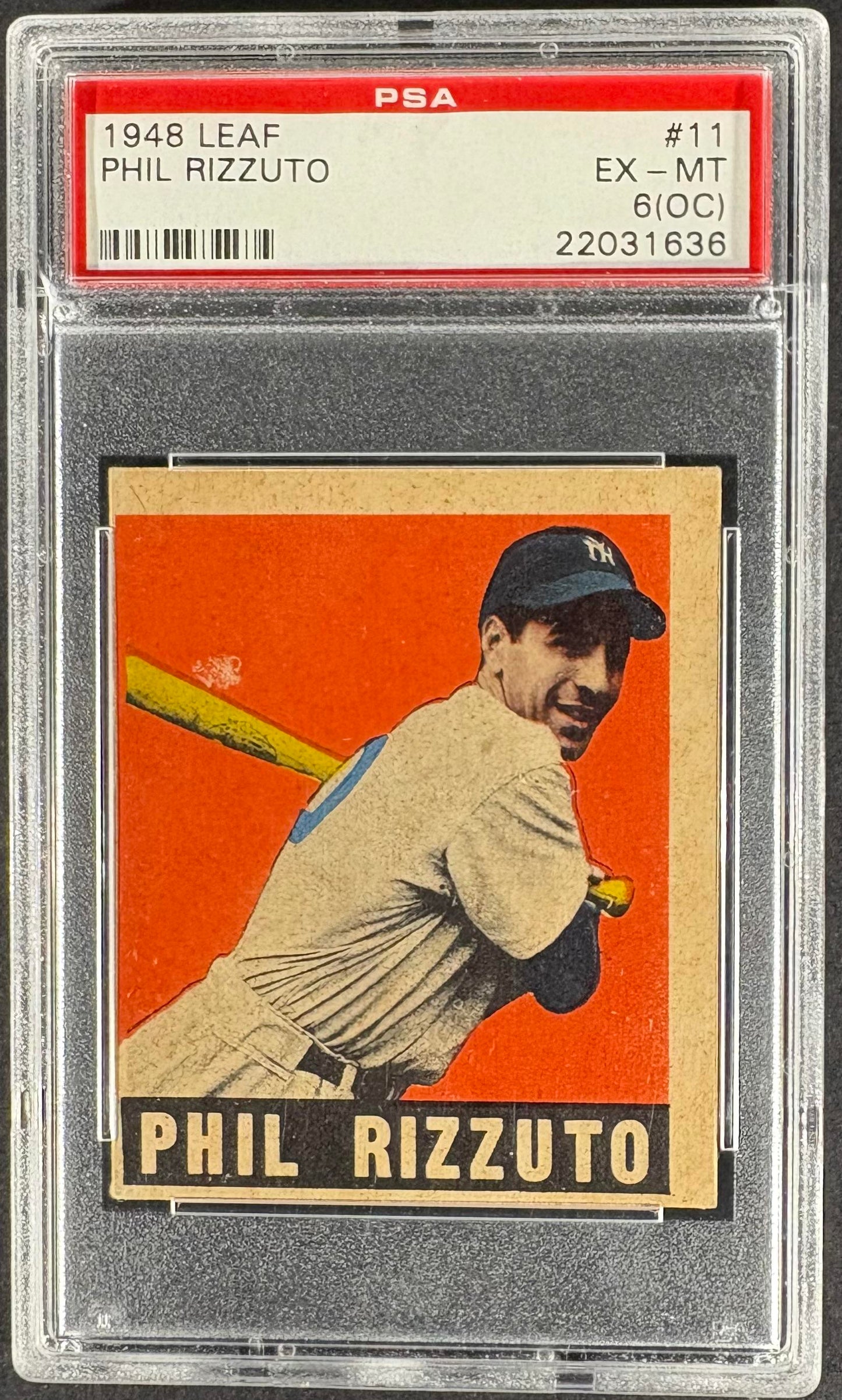 1948-49 Leaf #11 Phil Rizzuto PSA 6 oc SHARP