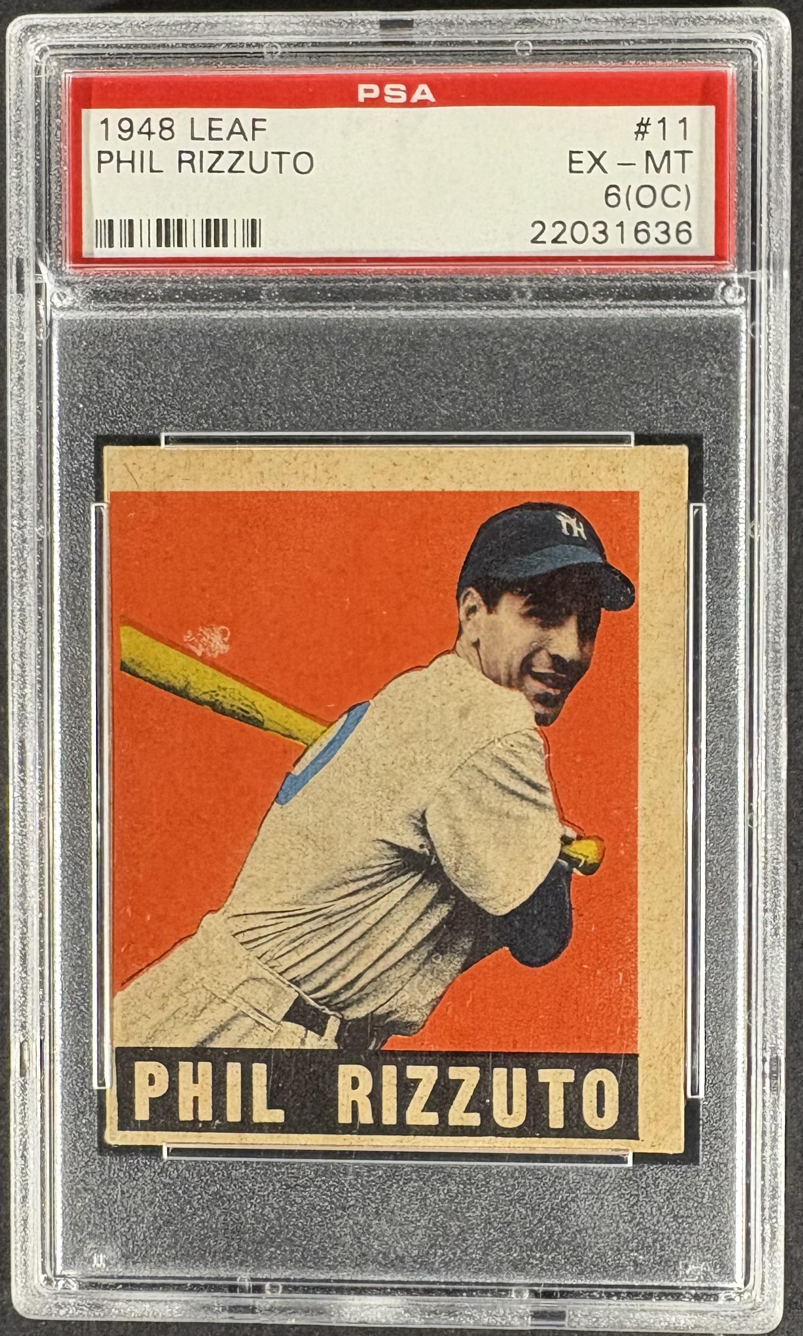 1948-49 Leaf #11 Phil Rizzuto PSA 6 oc SHARP