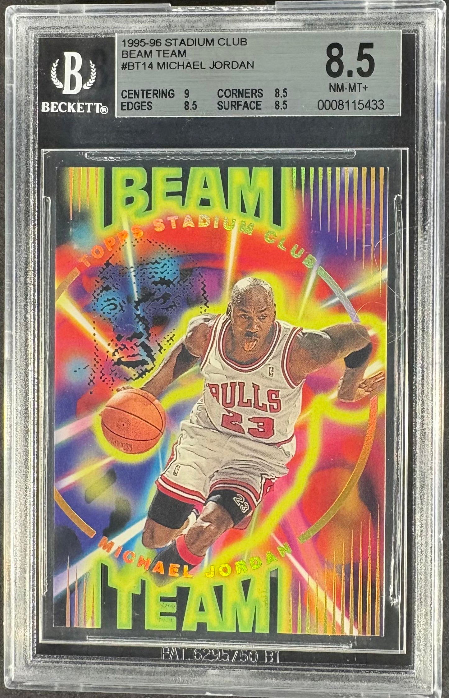 1995-96 Stadium Club #B14 Michael Jordan Beam Team BGS 8.5 NM-MT+