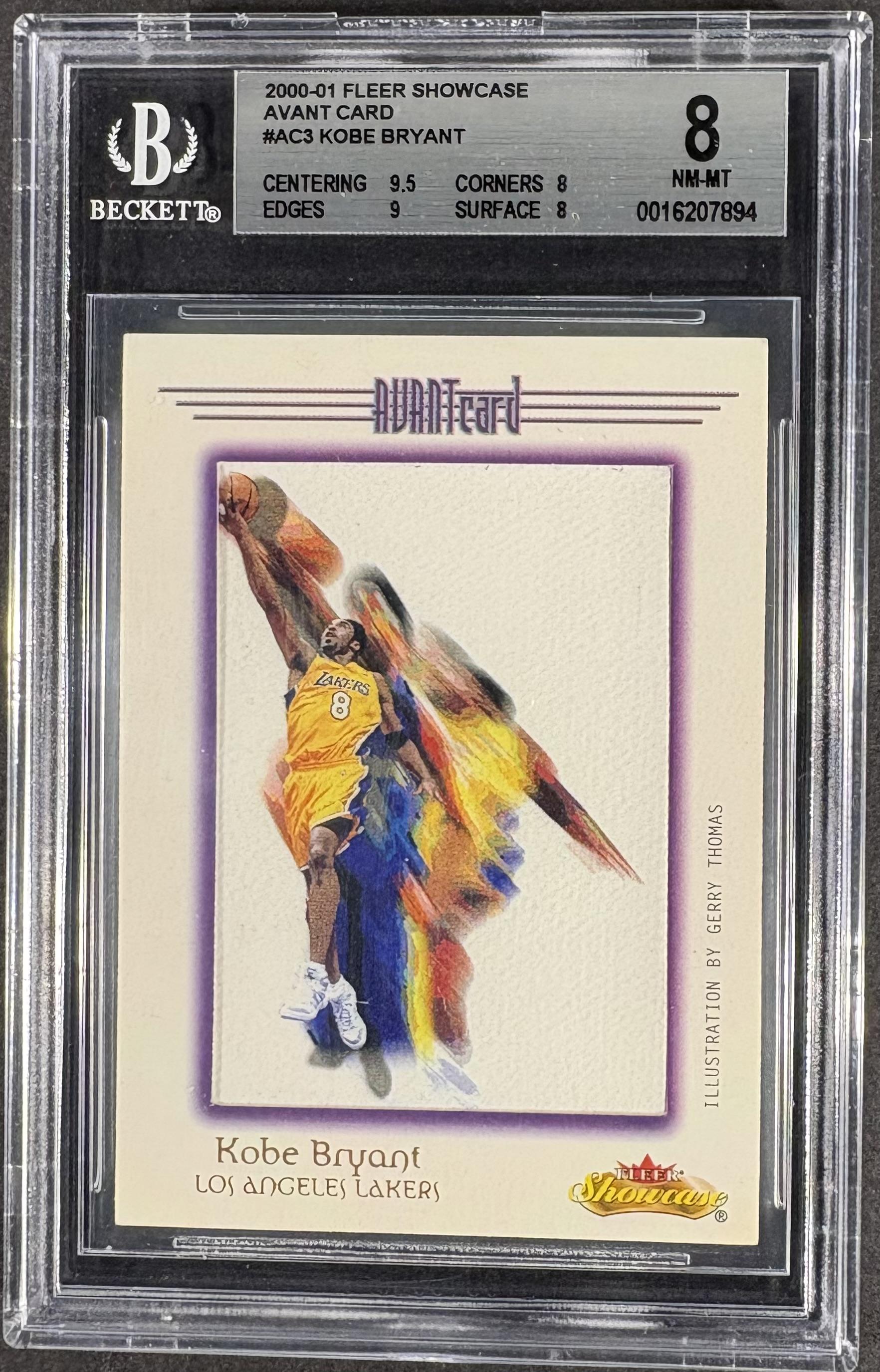 2000-01 Fleer Showcase #3 AC Kobe Bryant Avant BGS 8 /201