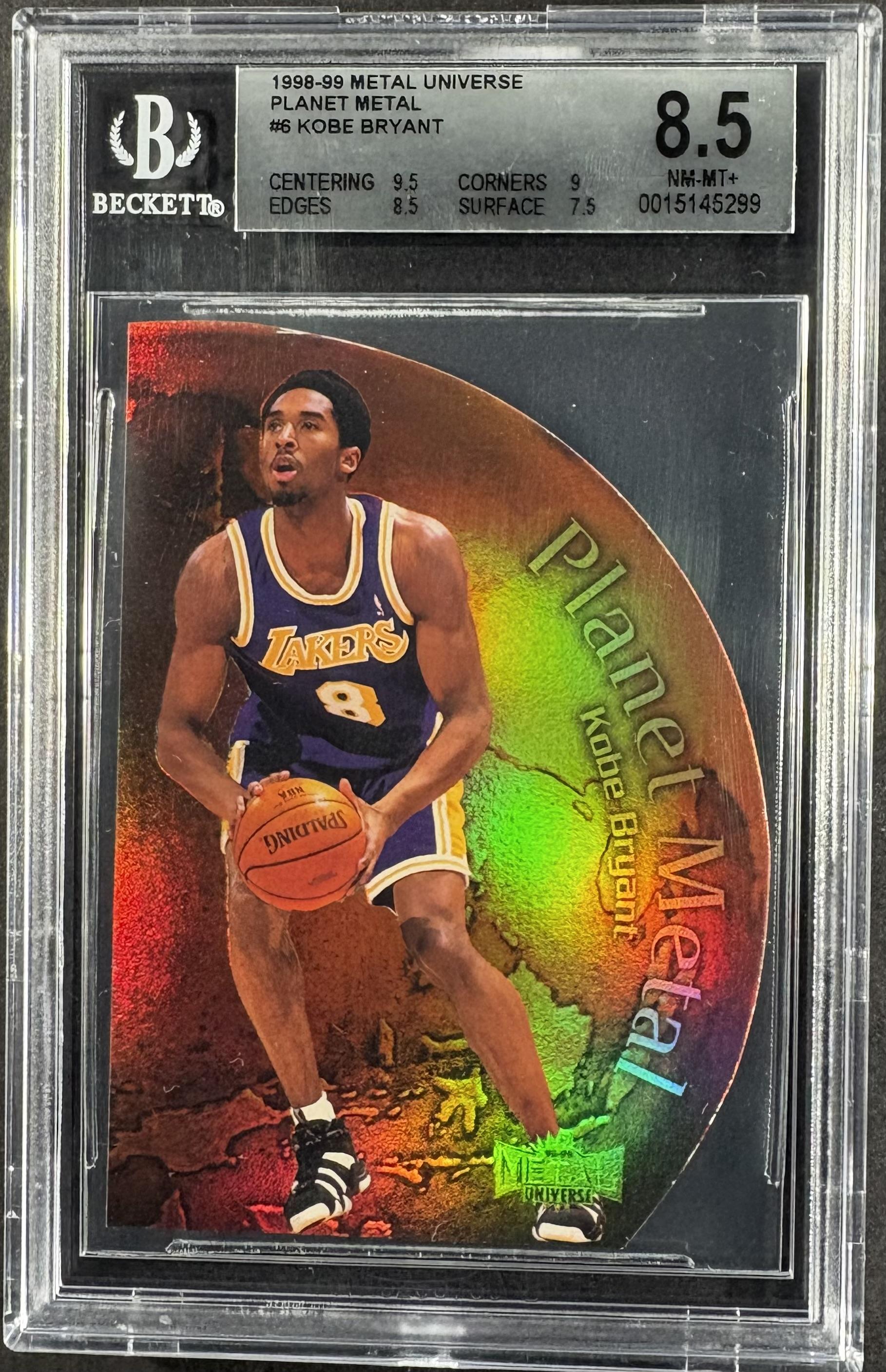 1998-99 Metal Universe #6 PM Kobe Bryant Planet Metal BGS 8.5 NM-MT+