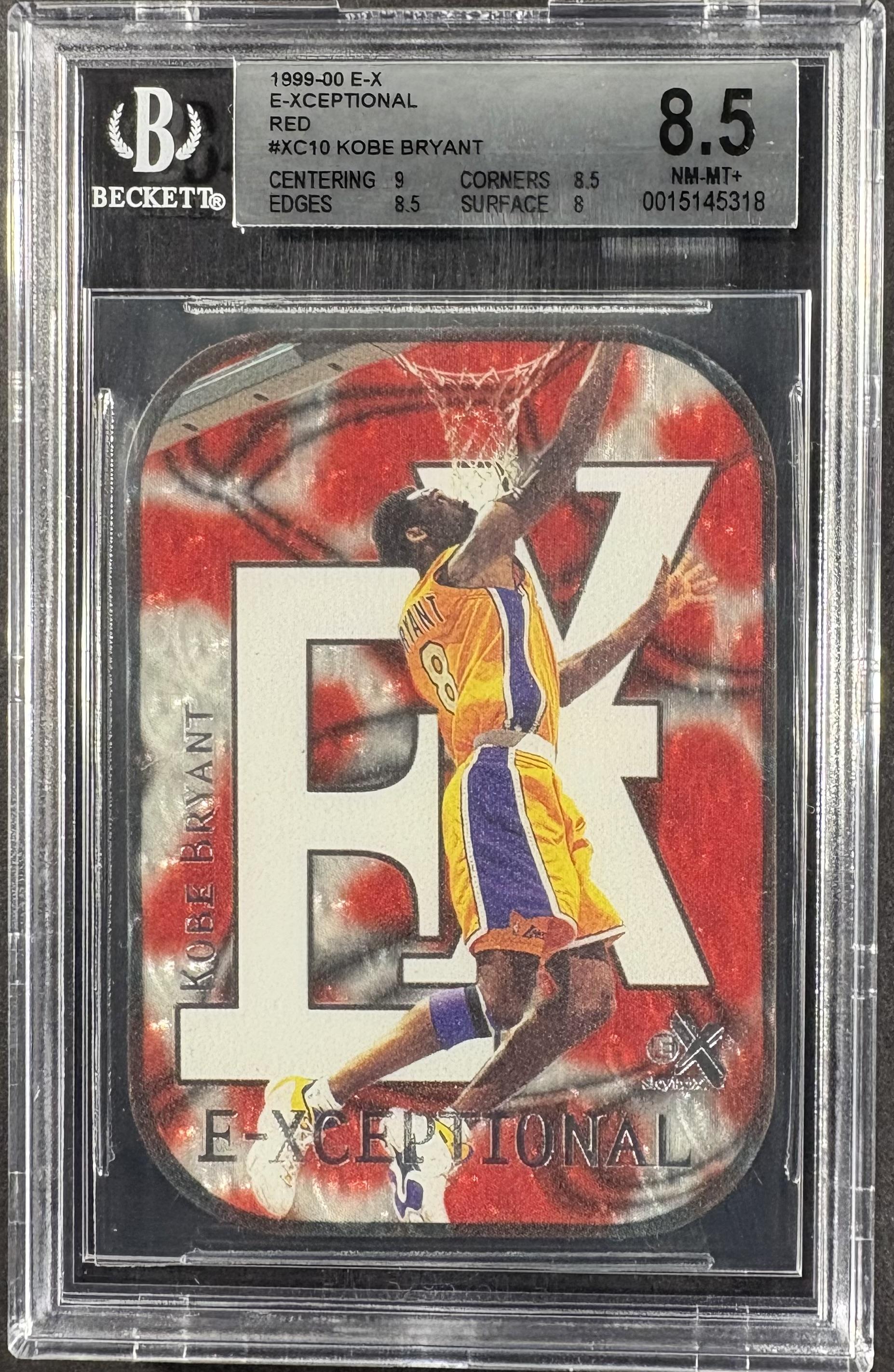 1999-00 E-X #10XC Kobe Bryant E-Xceptional-Red BGS 8.5 NM-MT+