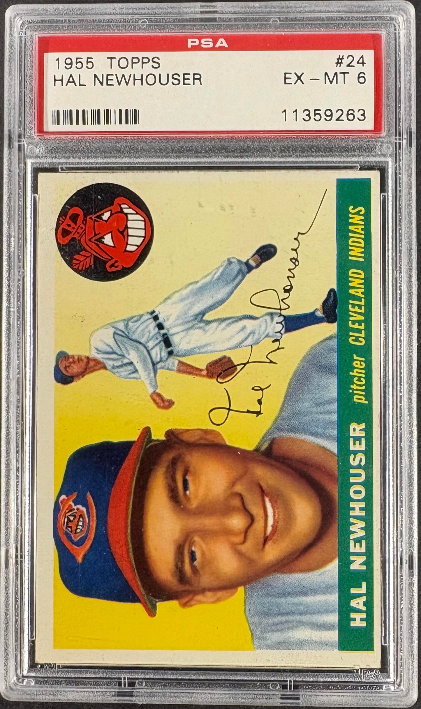 1955 Topps #24 Hal Newhouser PSA 6 EX-MT