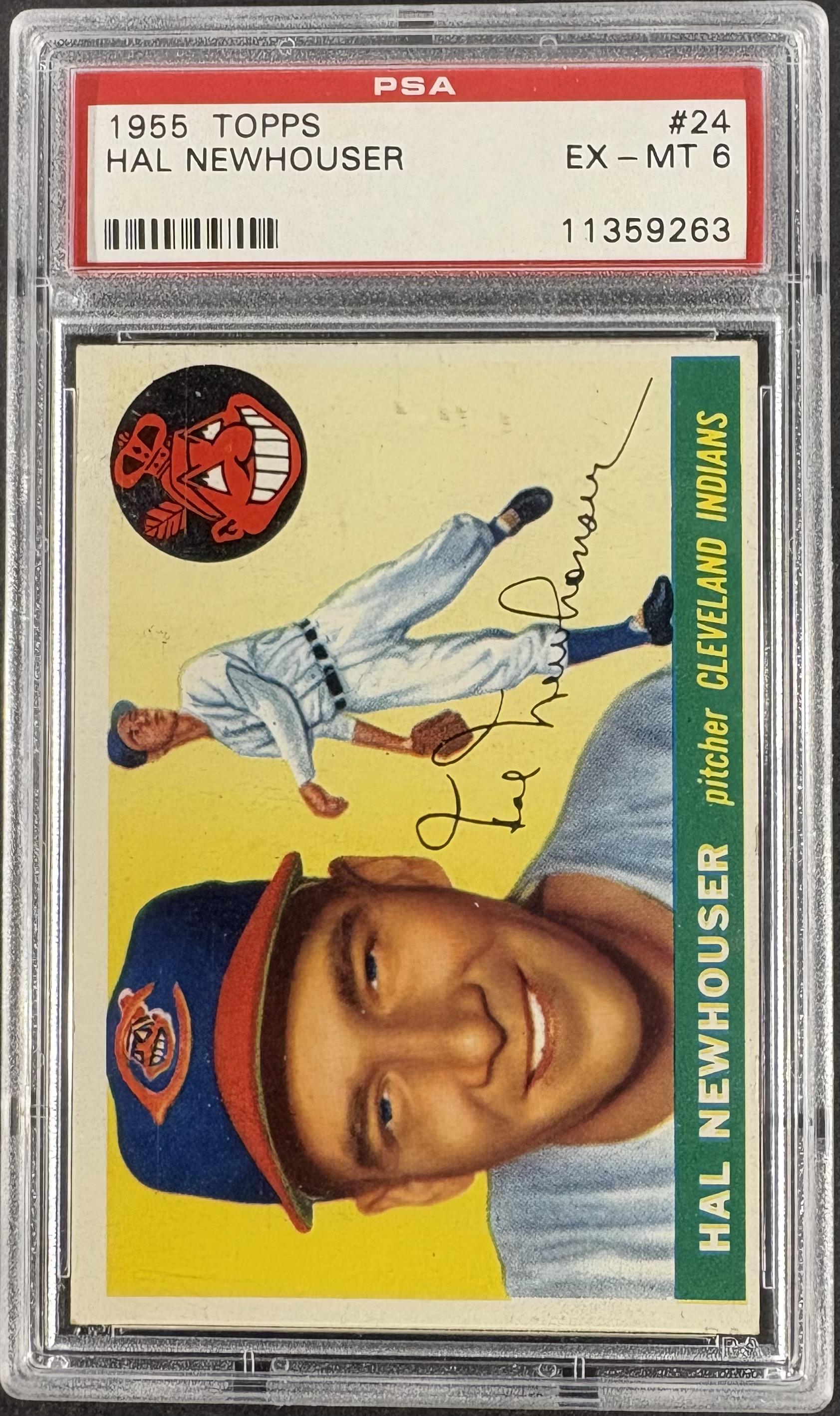 1955 Topps #24 Hal Newhouser PSA 6 EX-MT