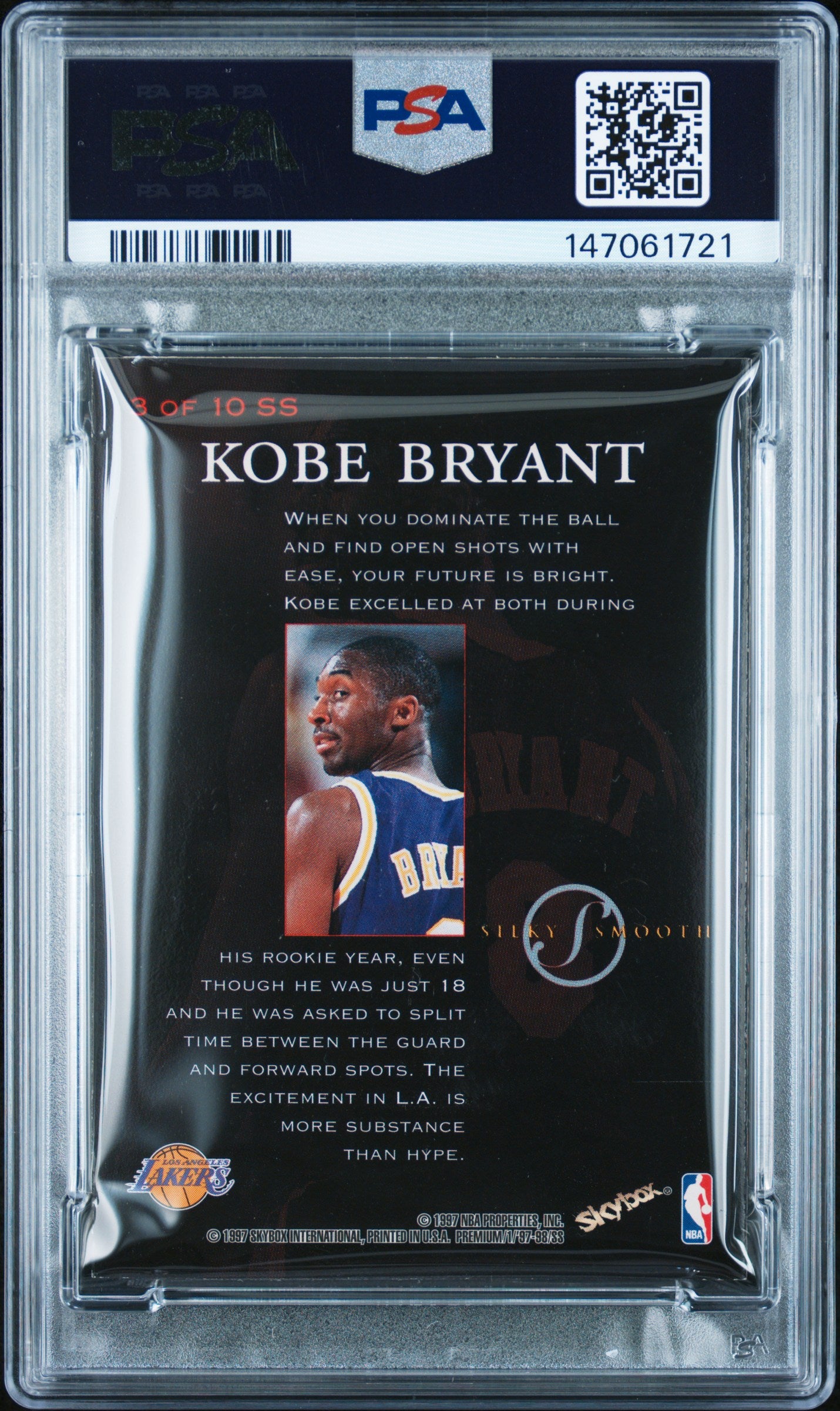 1997 Skybox Premium Silky Smooth #3 Kobe Bryant PSA 6