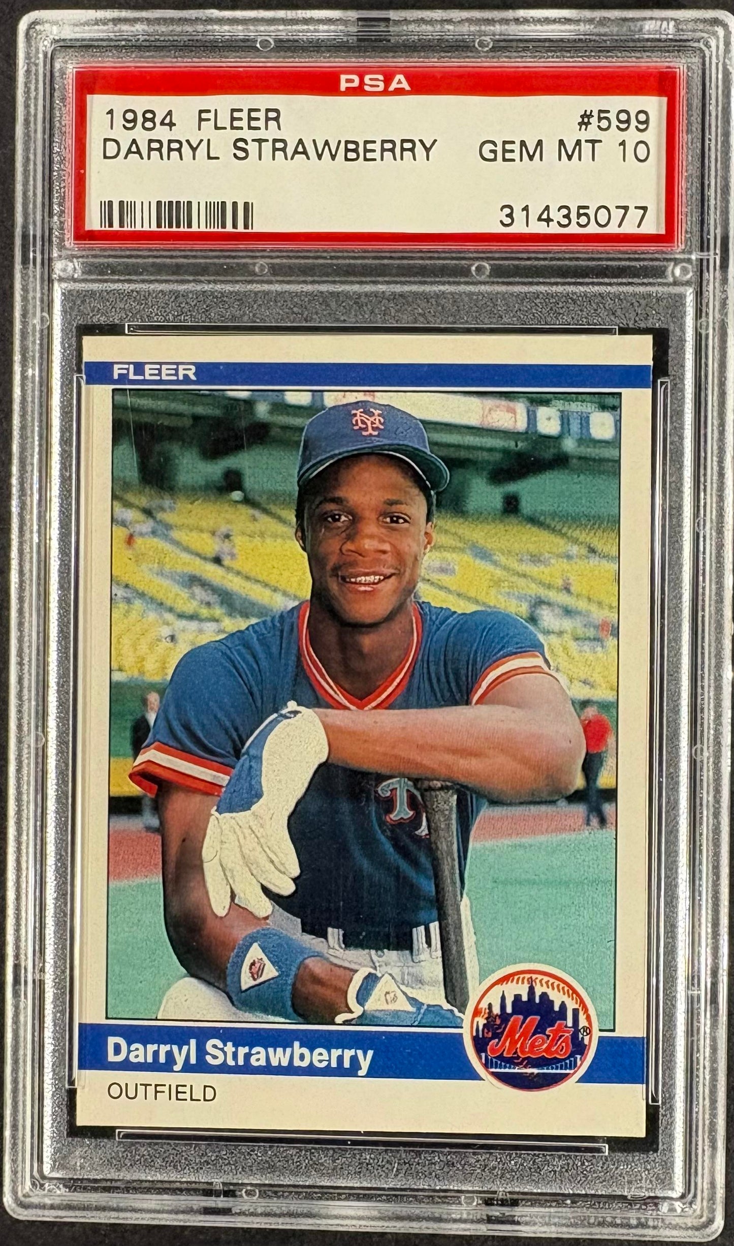 1984 Fleer #599 Darryl Strawberry PSA 10 GEM MINT