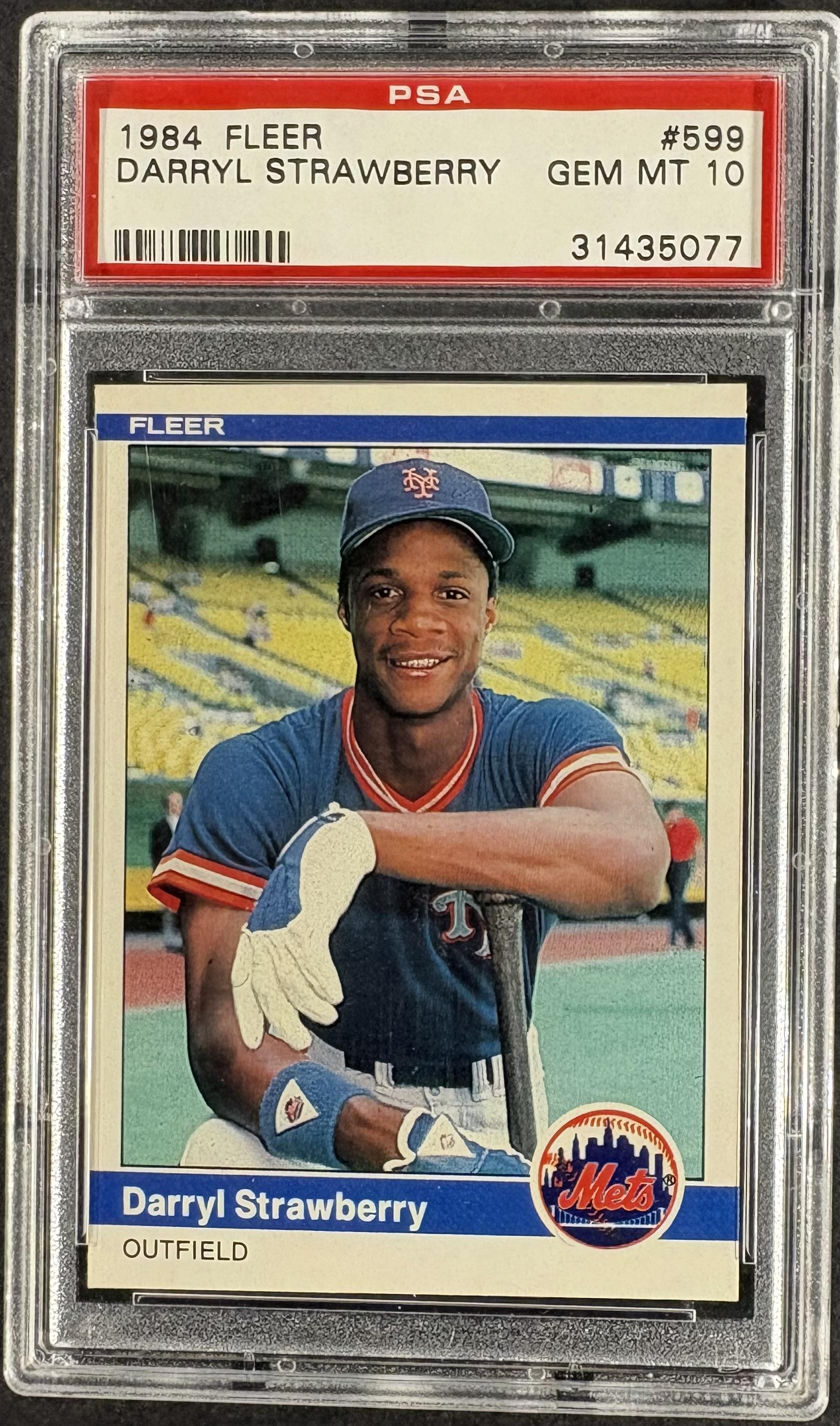 1984 Fleer #599 Darryl Strawberry PSA 10 GEM MINT