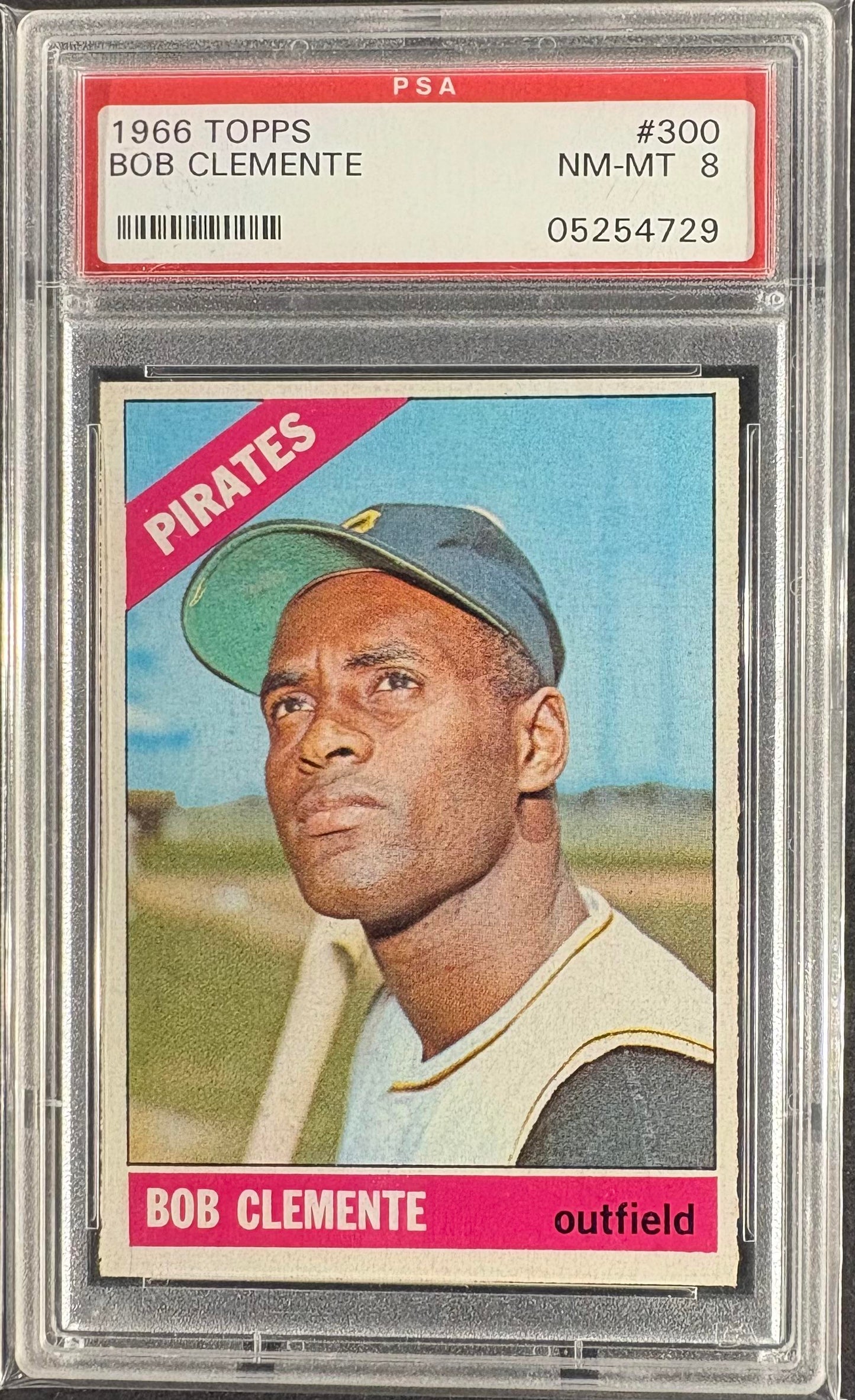 1966 Topps #300 Bob Roberto Clemente PSA 8 NM-MT High Grade