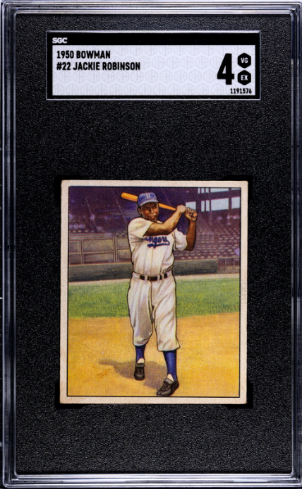 1950 Bowman #22 Jackie Robinson SGC 4 VG-EX CENTERED
