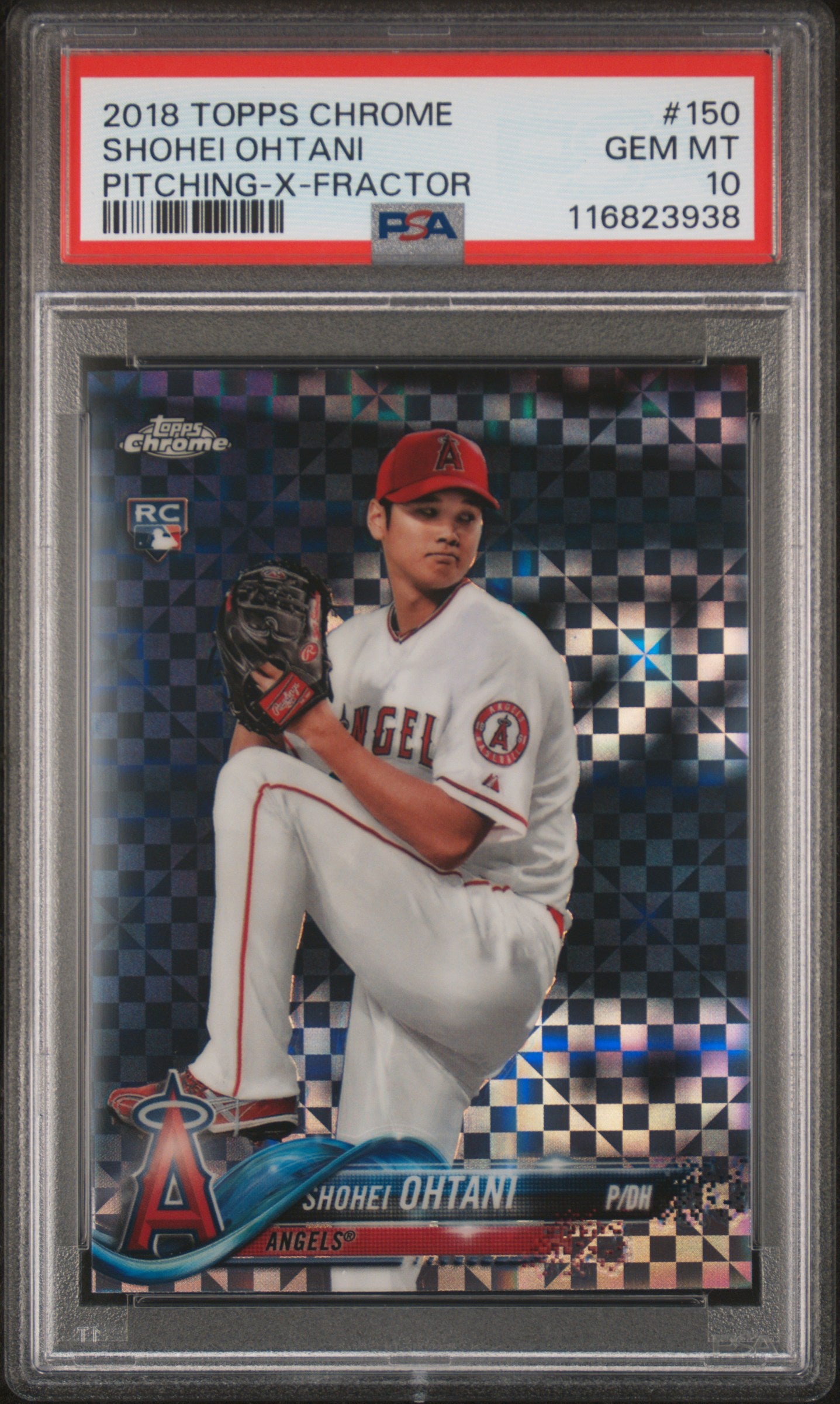 2018 Topps Chrome #150 Shohei Ohtani RC Rookie X-Fractor PSA 10 GEM MINT