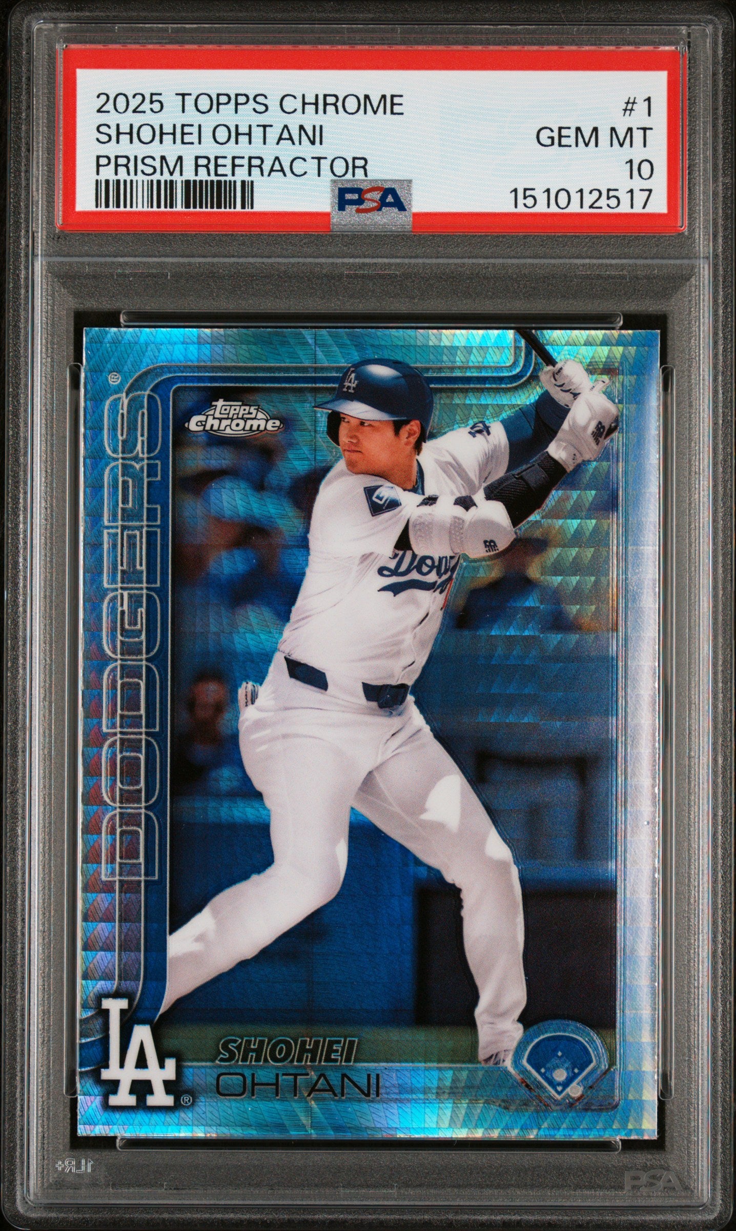 2025 Topps Chrome #1 Shohei Ohtani Prism Refractor PSA 10 GEM MINT