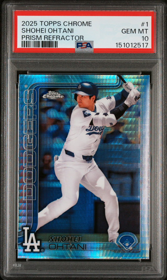 2025 Topps Chrome #1 Shohei Ohtani Prism Refractor PSA 10 GEM MINT