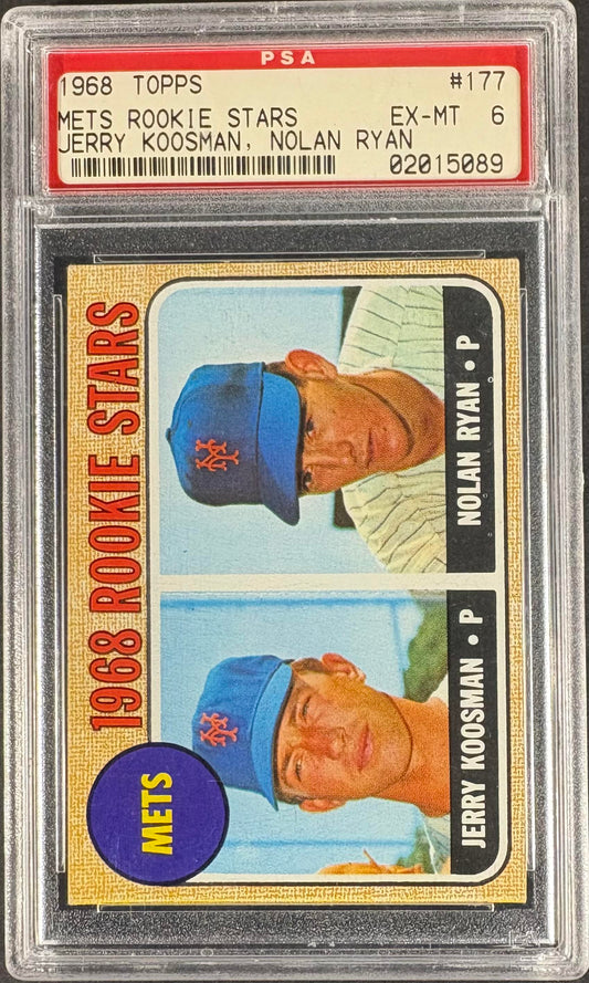 1968 Topps #177 Nolan Ryan RC Rookie PSA 6 EX-MT Well Centered