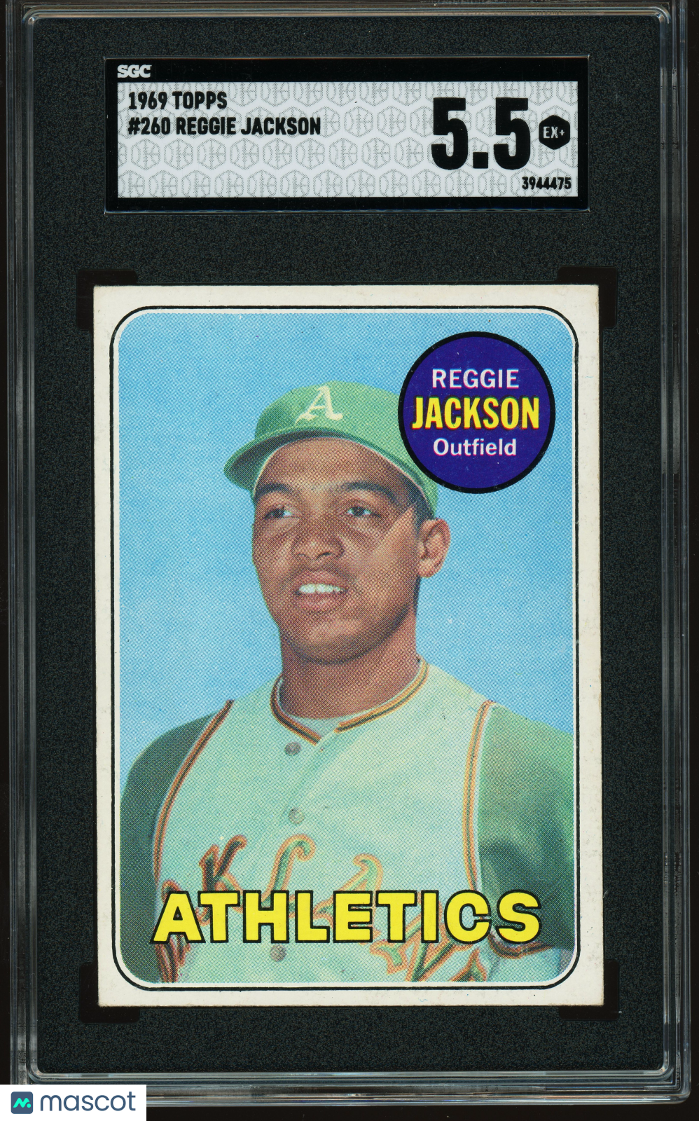 1969 Topps #260 Reggie Jackson RC Rookie SGC 5.5 EX+