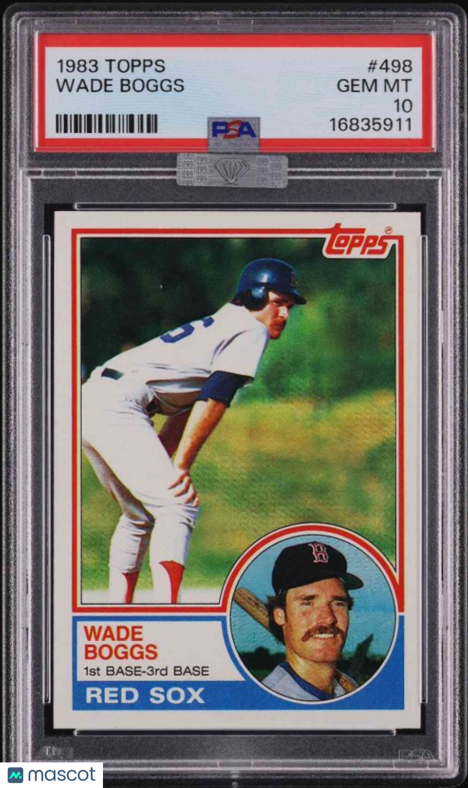1983 Topps #498 Wade Boggs RC Rookie PSA 10 GEM MINT MBA SILVER DIAMOND