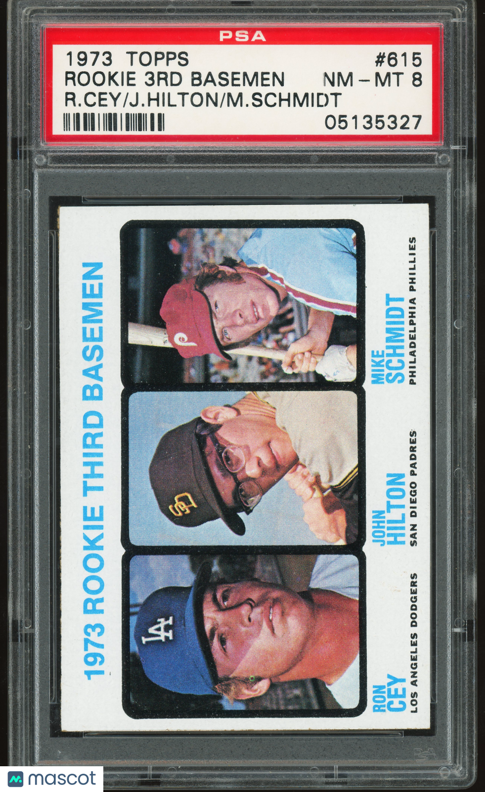 1973 Topps #615 Mike Schmidt RC Rookie PSA 8 NM-MT High Grade