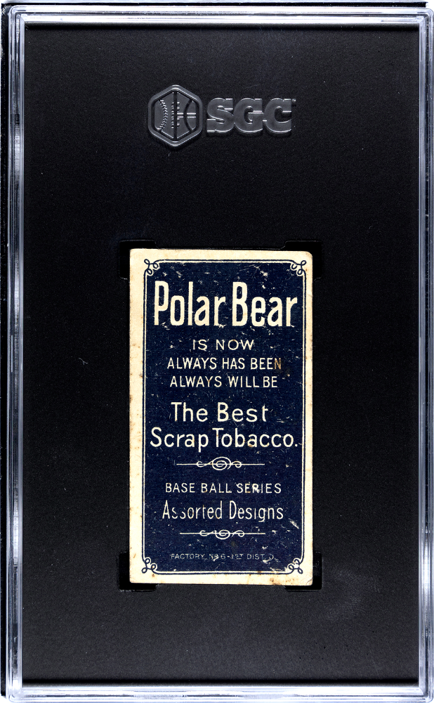 1910 T206 POLAR BEAR Walter Johnson Hands At Chest SGC 2 GD Nice Eye Appeal