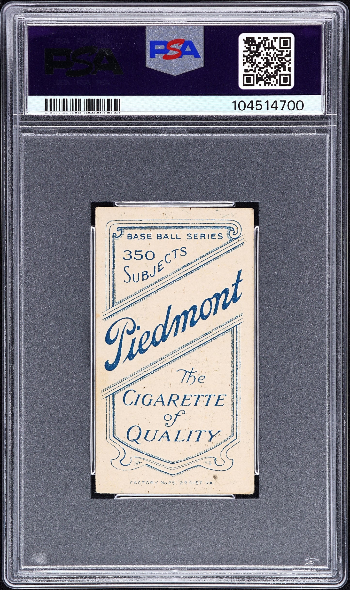 1909-11 T206 Piedmont 350 Cy Young Portrait PSA 3 VG STUNNING New Label