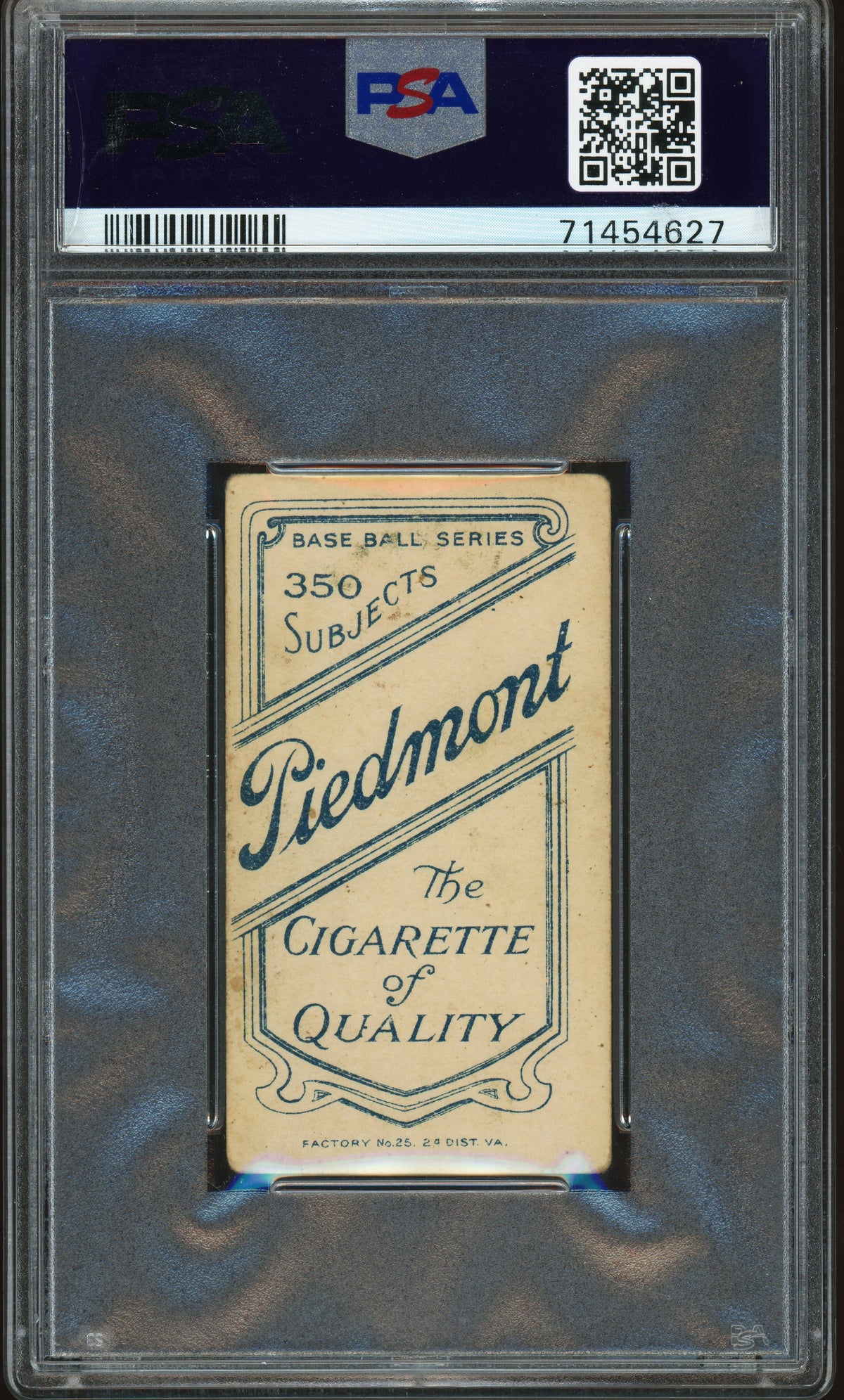 1910 T206 Piedmont 350 Ty Cobb Bat Off Shoulder PSA 2.5 GD+ Nice Color New Label