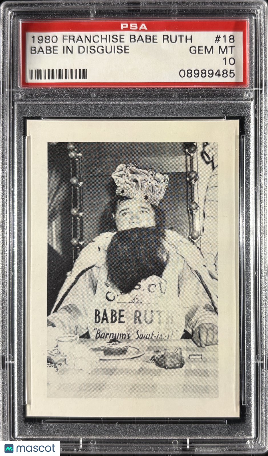 1980 Franchise Babe Ruth #18 Babe in Disguise PSA 10 GEM MT