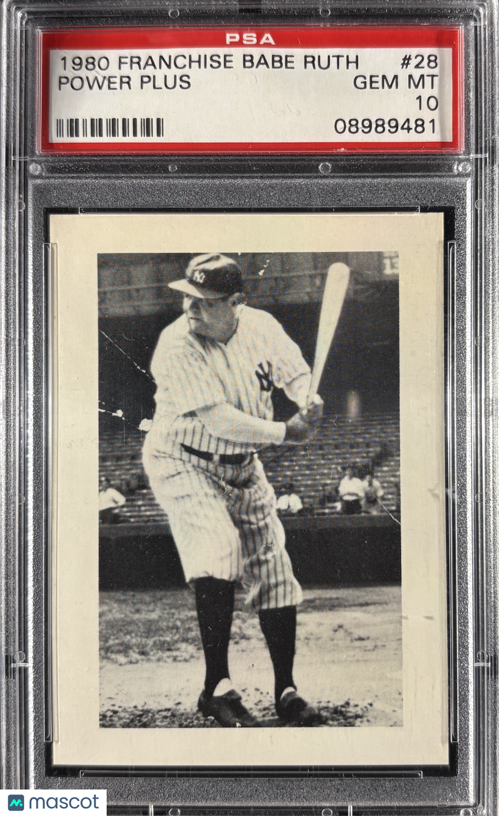 1980 Franchise Babe Ruth #28 Power Plus PSA 10 GEM MT