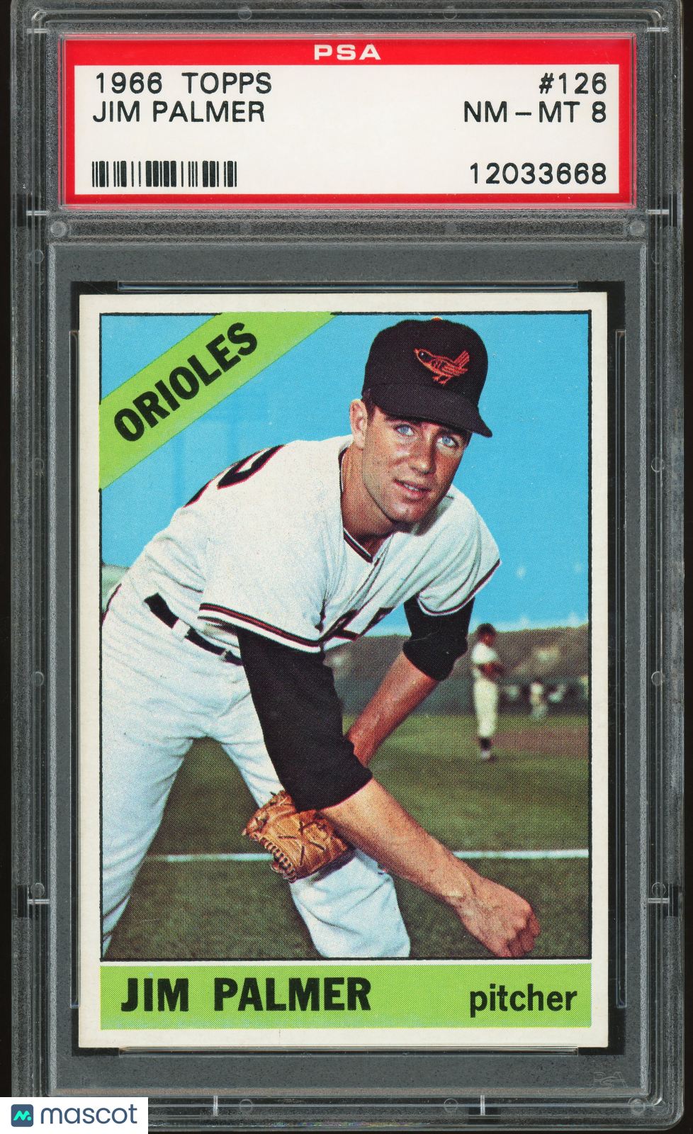 1966 Topps #126 Jim Palmer PSA 8