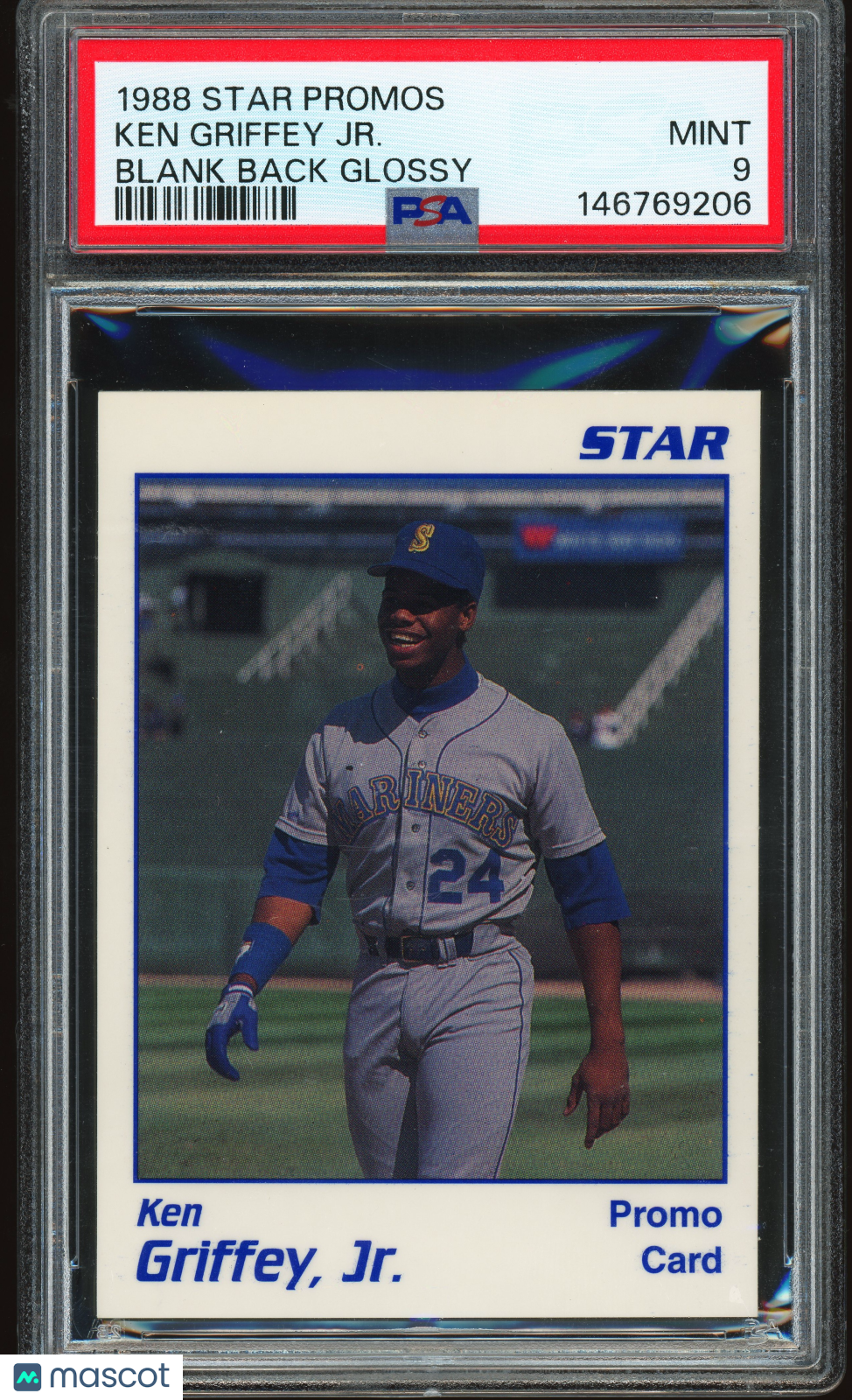 1988 Star Promos Ken Griffey JR. Blank Back Glossy PSA 9 MINT