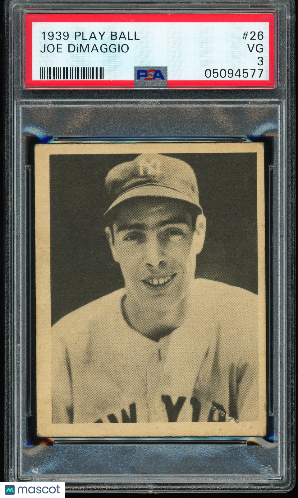 1939 Play Ball #26 Joe DiMaggio PSA 3 VG Crisp Image