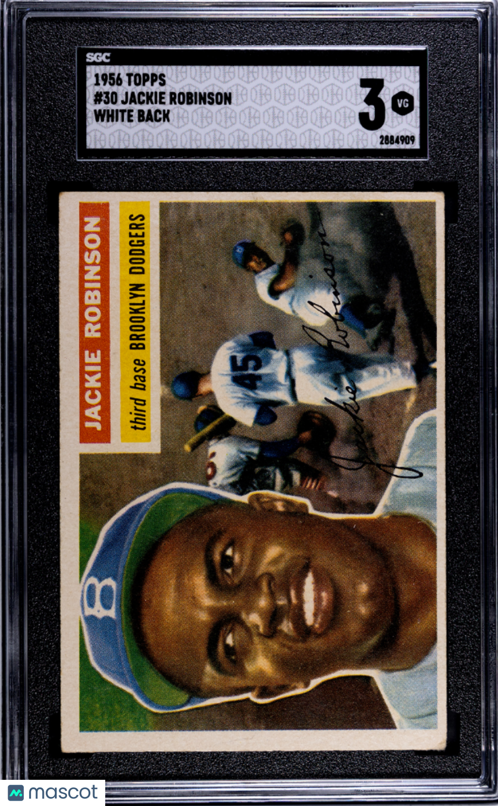 1956 Topps #30 Jackie Robinson White Back SGC 3 VG