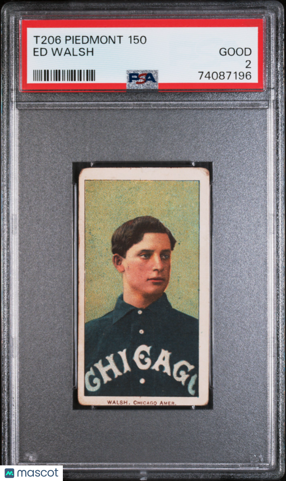 1909-11 T206 Piedmont 150 Ed Walsh PSA 2 GD New Label