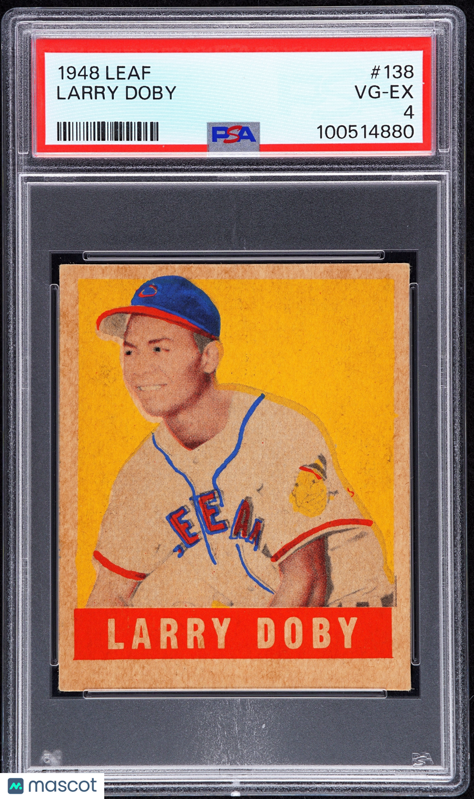 1948 Leaf #138 Larry Doby RC Rookie PSA 4 VG-EX SP New Label FAN-E TOP 15%