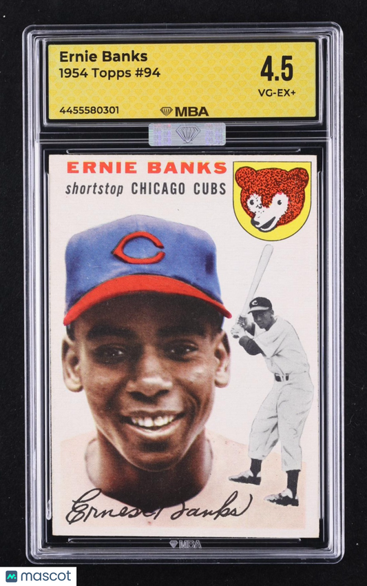 1954 Topps Ernie Banks RC Rookie #94 MBA 4.5 VG-EX+ SILVER DIAMOND