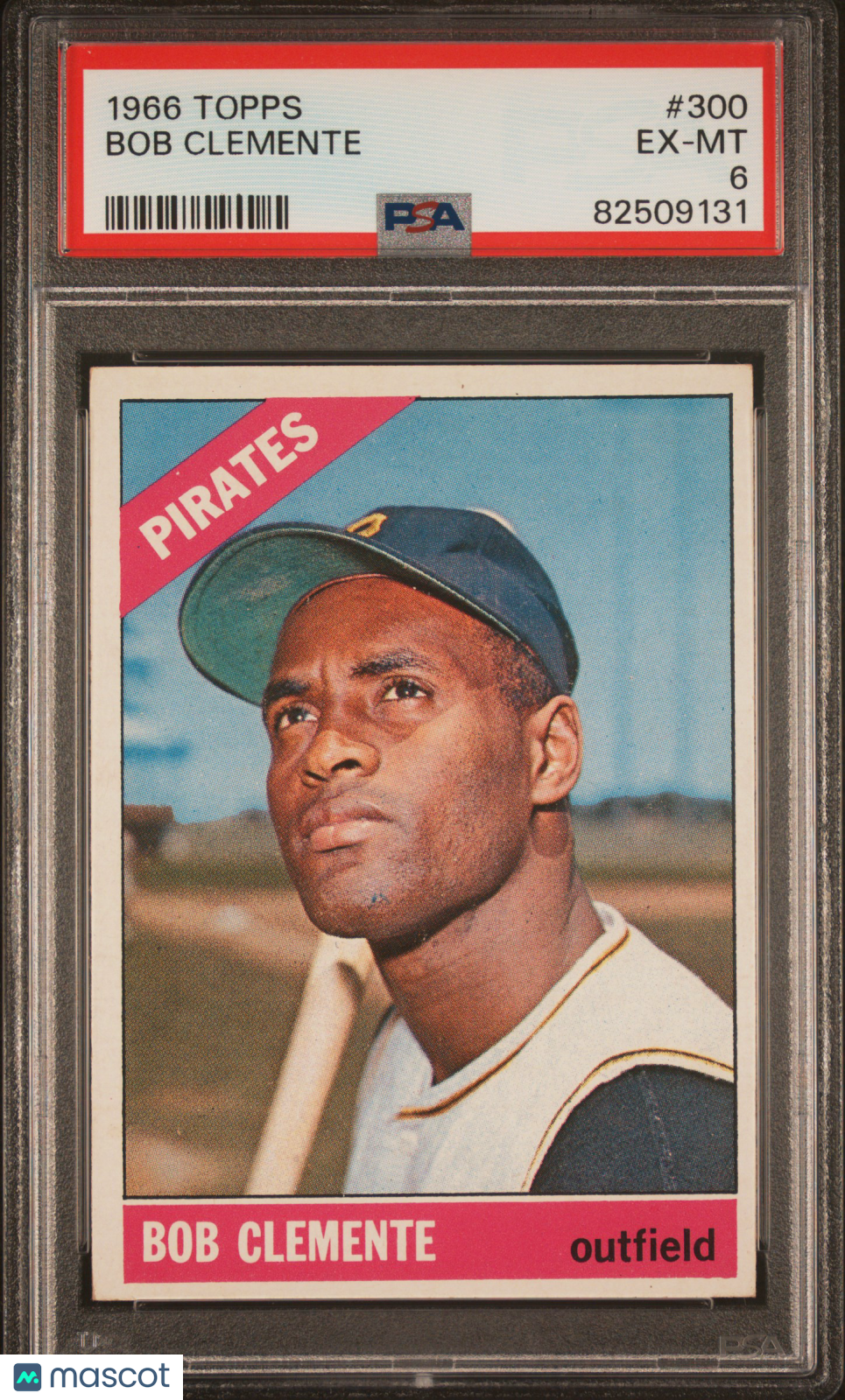 1966 Topps #300 Bob Roberto Clemente PSA 6 EX-MT New Label