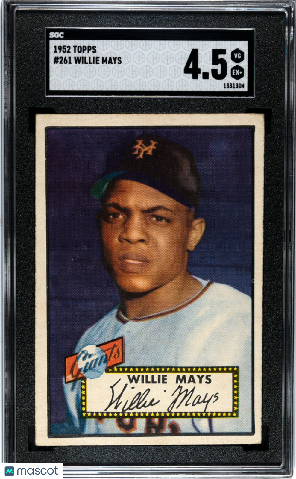 1952 Topps #261 Willie Mays SGC 4.5 VG-EX+ Nice Color