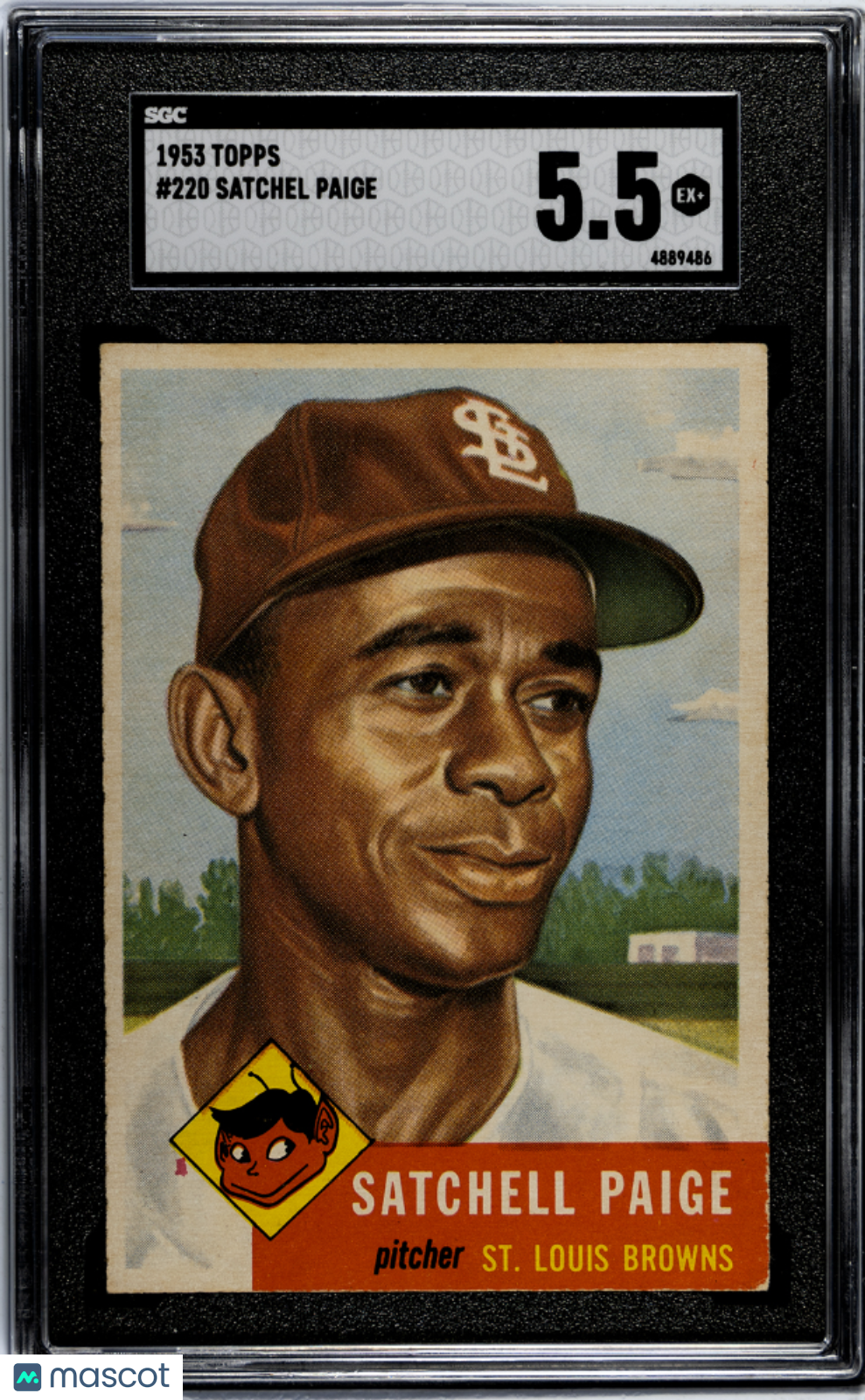 1953 Topps #220 Satchell Satchel Paige SGC 5.5 EX+