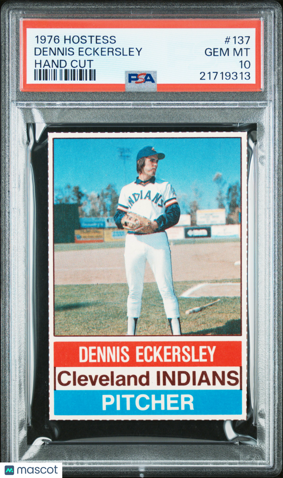 1976 Hostess #137 Dennis Eckersley RC Rookie Hand Cut PSA 10 GEM MINT New Label