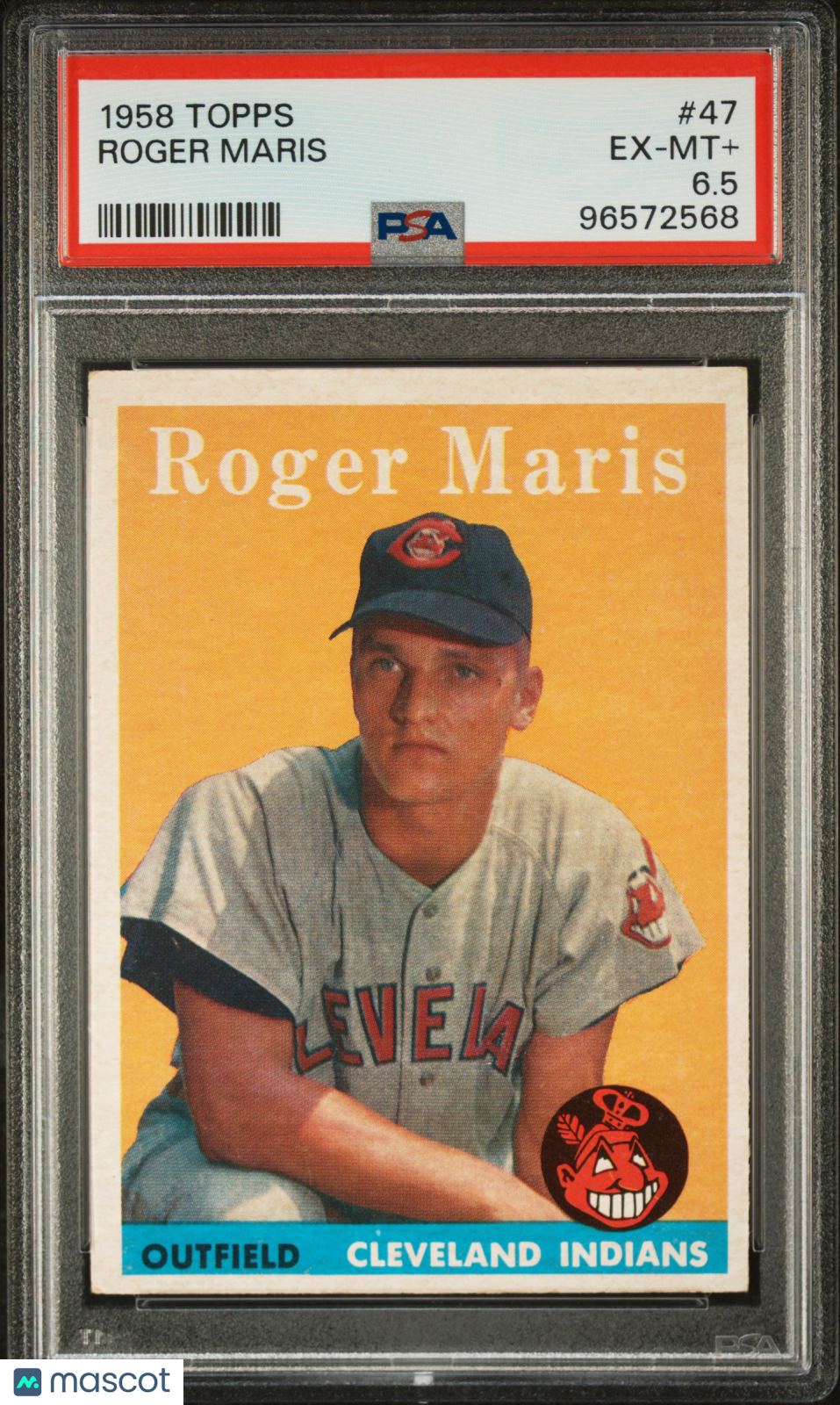 1958 Topps #47 Roger Maris RC Rookie PSA 6.5 EX-MT New Label