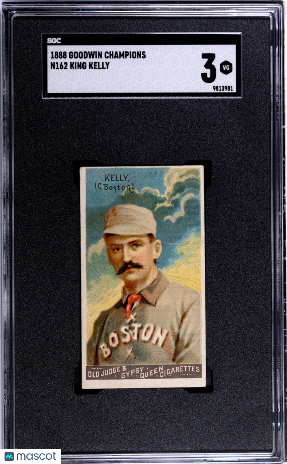 1888 Goodwin Champions N162 Mike King Kelly SGC 3 VG Nice Eye Appeal