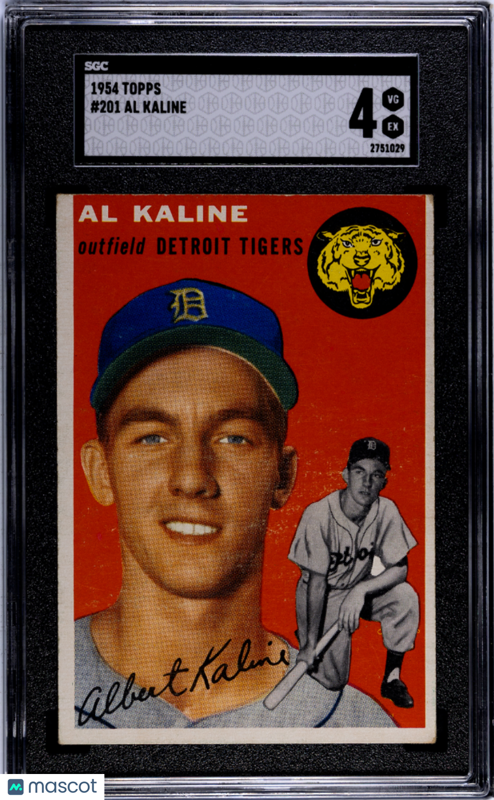 1954 Topps #201 Al Kaline RC Rookie SGC 4 VG-EX Nice Color