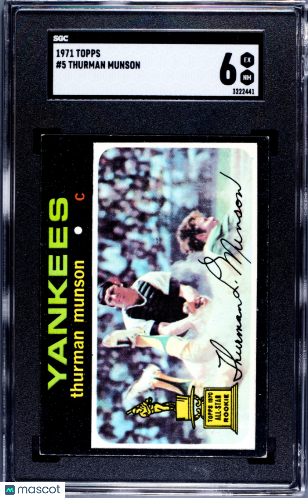 1971 Topps #5 Thurman Munson SGC 6 EX-NM