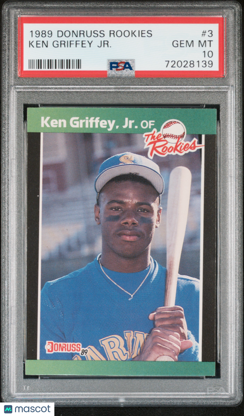 1989 Donruss Rookies #3 Ken Griffey Jr RC Rookie PSA 10 GEM MINT New Label